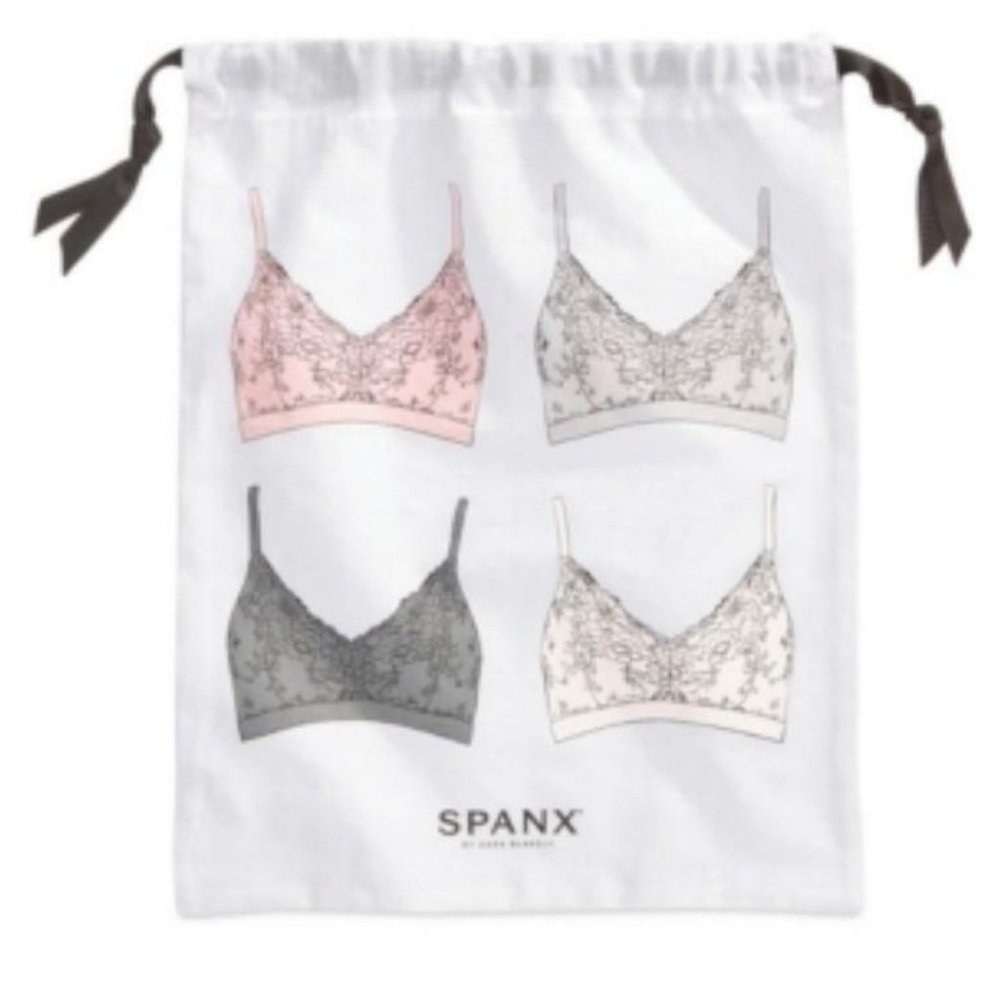 Spanx Lingerie Cotton Drawstring Travel Bag